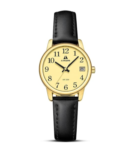 Women’s Analog Quartz Watch with Leather Strap Waterproof Wristwatch