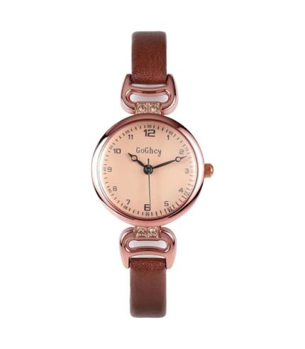 Vintage Women’s Leather Watch Easy Read Analog Wristwatch for Small Wrists
