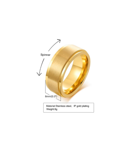 Personalized Spinner Ring for Men & Women | Vnox