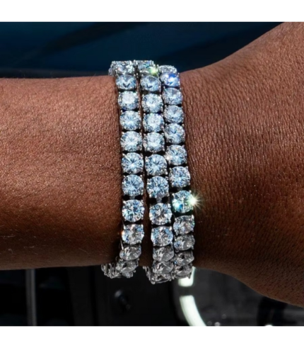 Iced Out Hip Hop Tennis Bracelet for Men